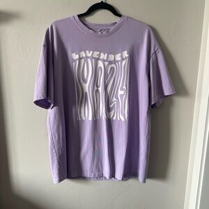 Amazon Lavender Graphic Short Sleeve Tee with White Print